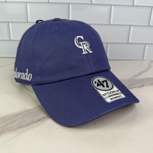 Colorado Rockies Hat Cap Strap Back Womens Purple MLB Baseball‎ Dad Hat Script